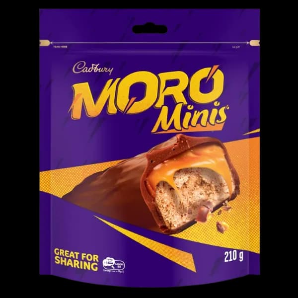 Moro Caramel Coated Nougat Bar Minis 210g