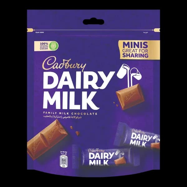 Cadbury Dairy Milk Minis Plain 12 Pcs 156g