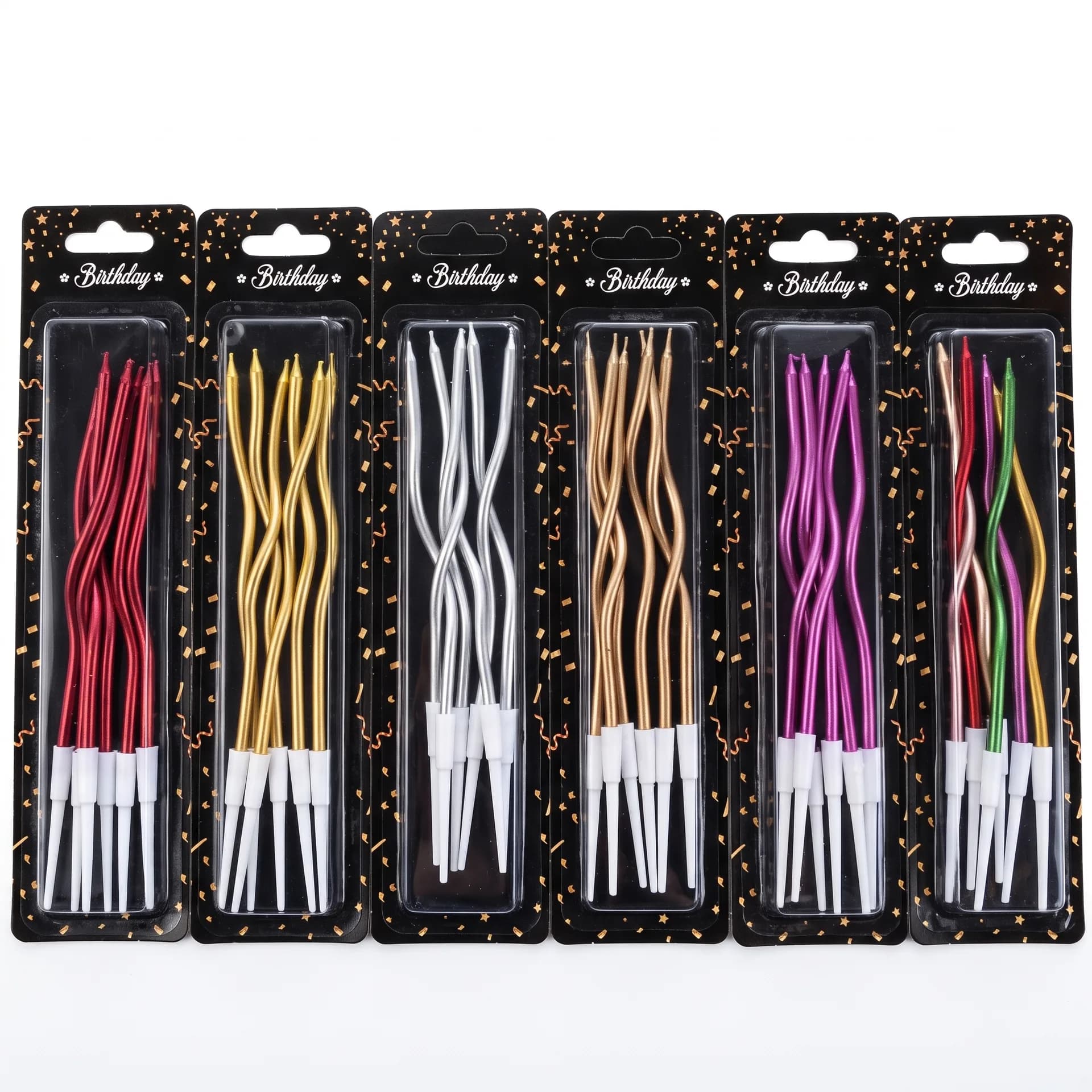 Zigzag Birthday Candles – 6 Pieces