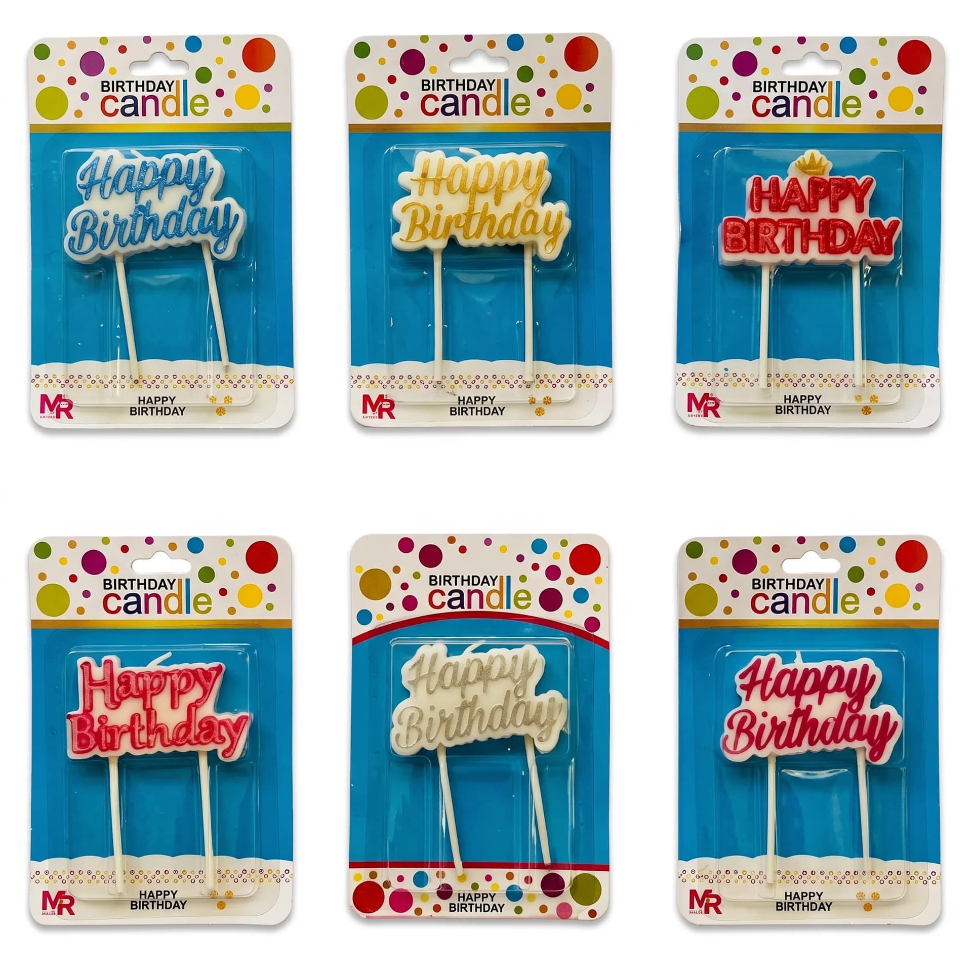 Glitter Happy Birthday Candle
