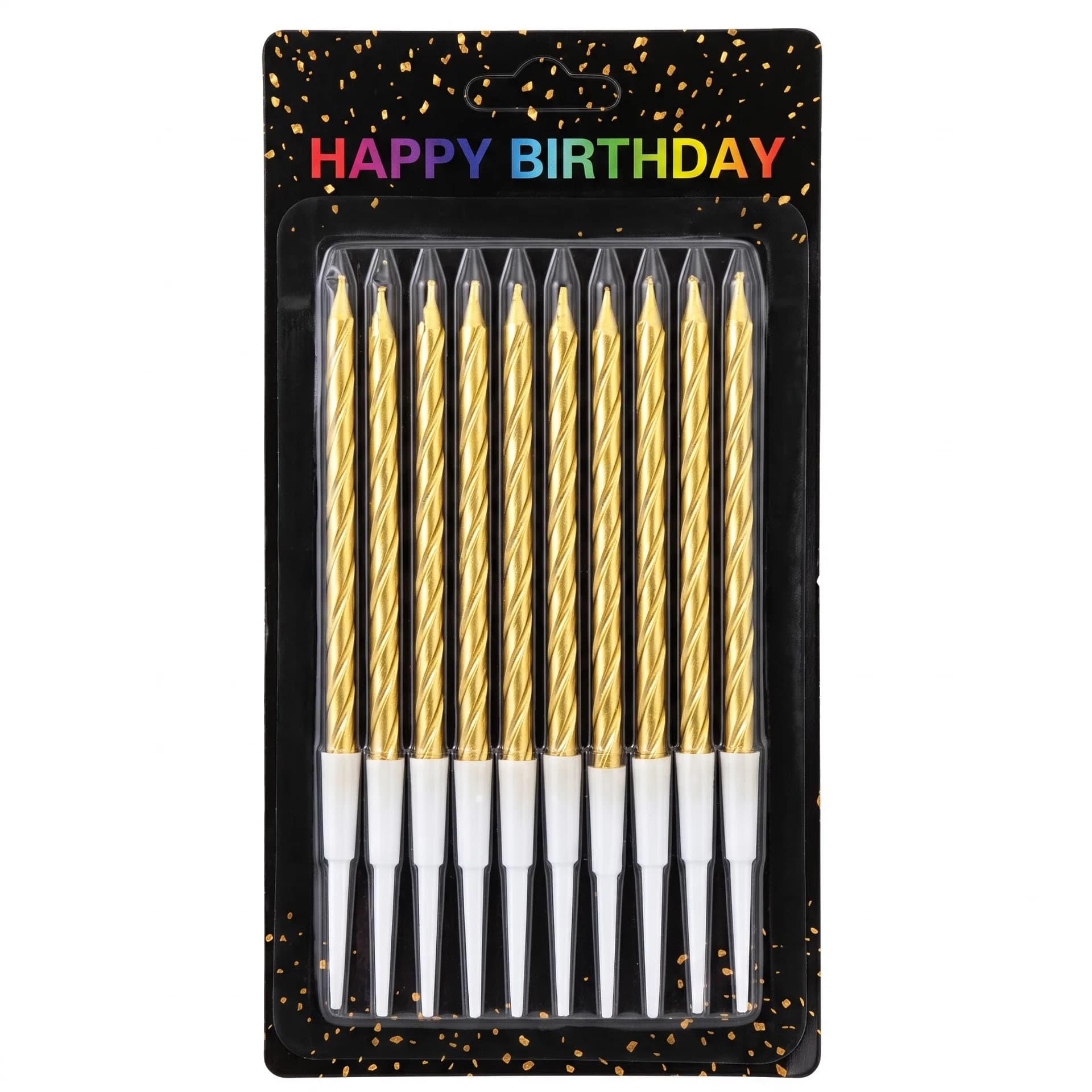 Silver & Gold 10-Piece Birthday Candles