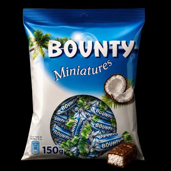 Bounty Miniatures Chocolate Bars 150g