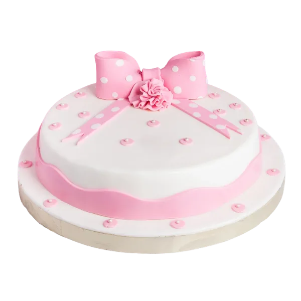 Pink Bow Birthday Cake