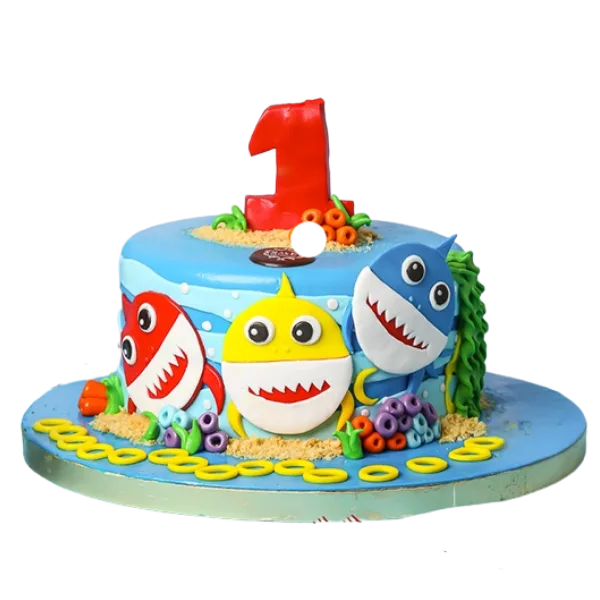 Baby Shark Birthday Cake