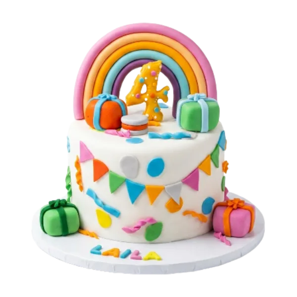 Colorful Rainbow  Cake