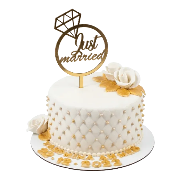 Just Married Wedding Cake