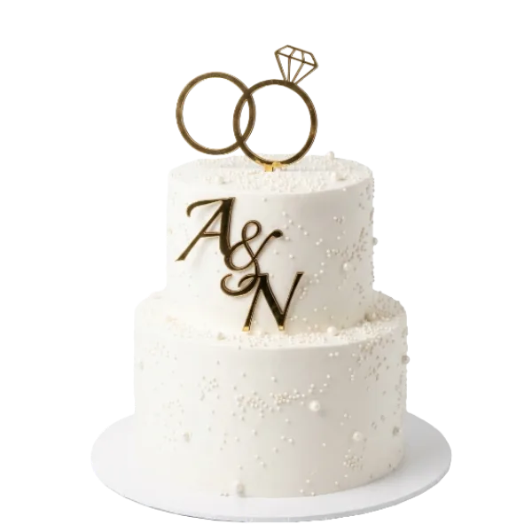 Elegant Wedding Rings Cake