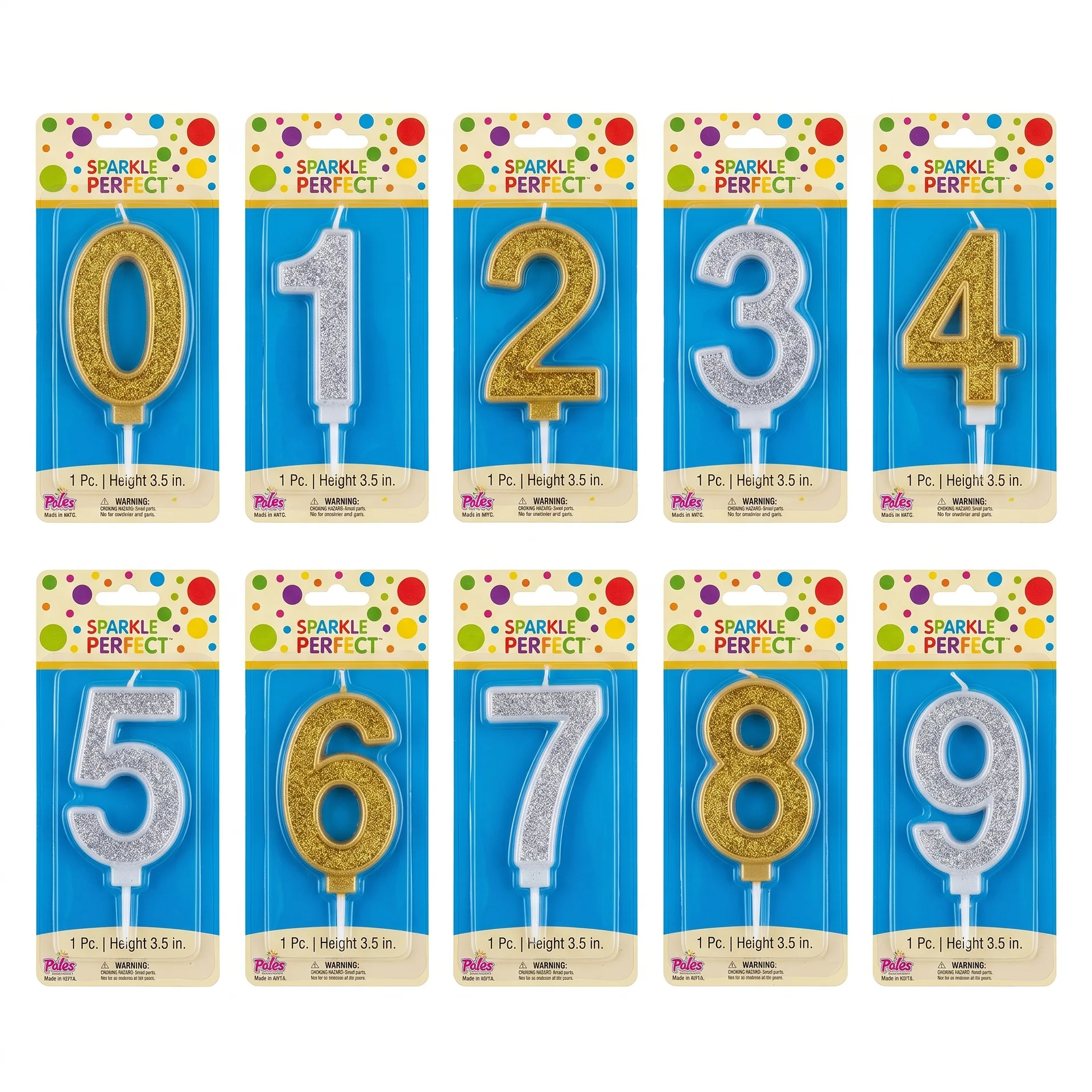 Glitter Number Birthday Candle