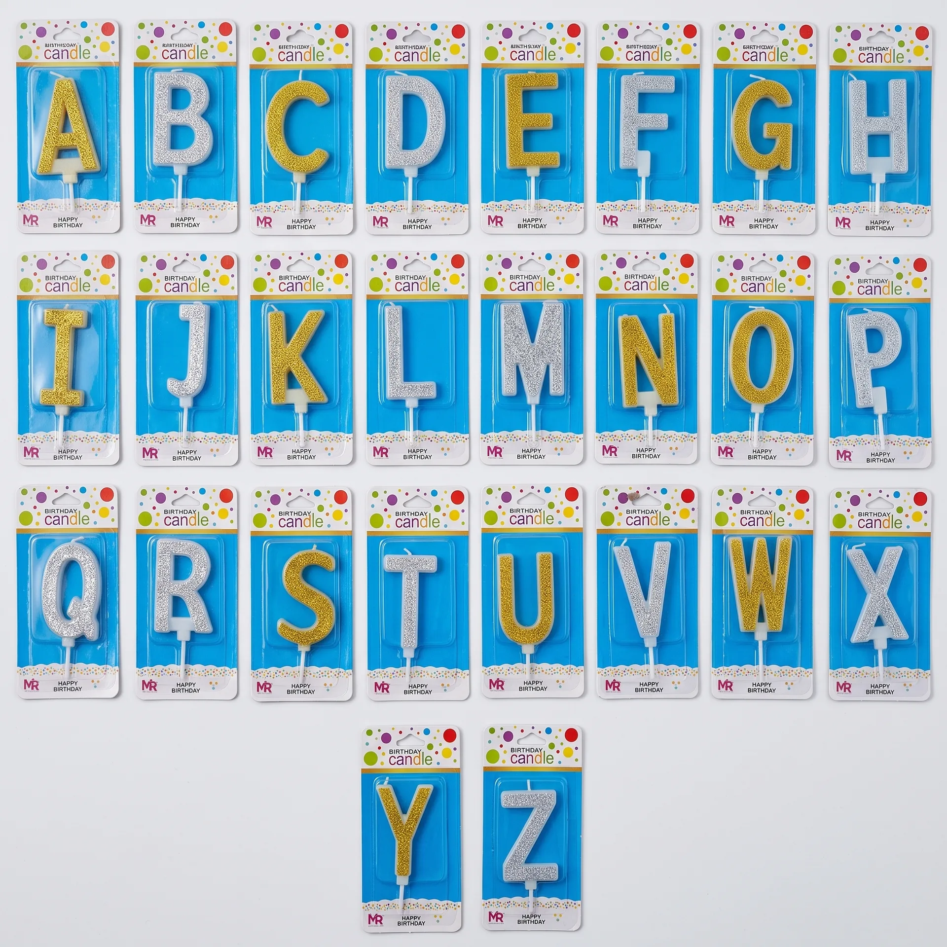 Glitter Letter Birthday Candle