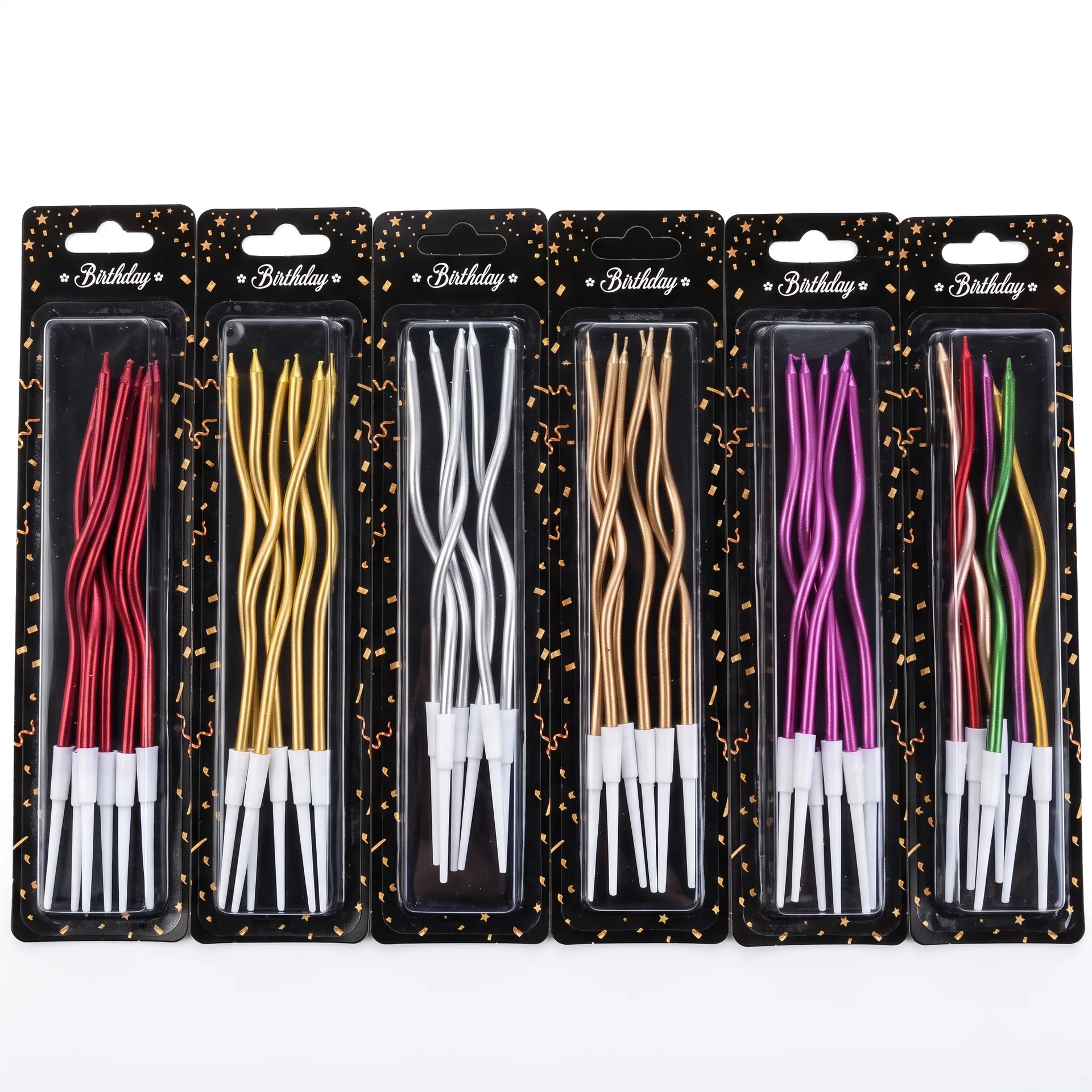 Zigzag Birthday Candles – 6 Pieces