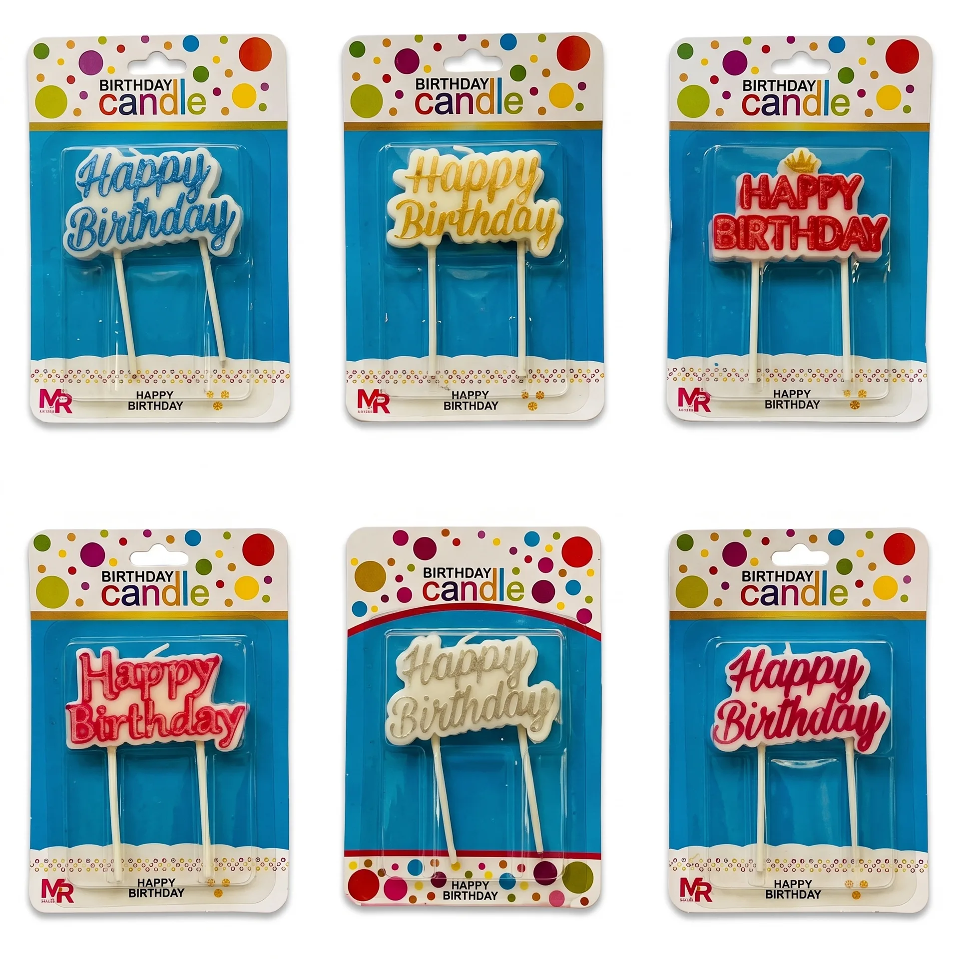 Glitter Happy Birthday Candle