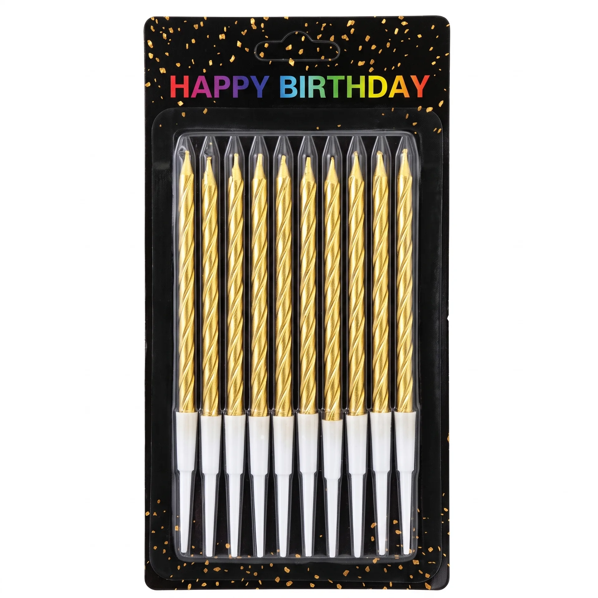 Silver & Gold 10-Piece Birthday Candles